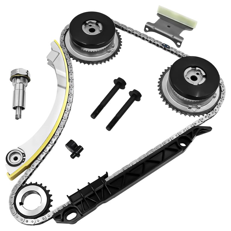 GDO Store طقم سلسلة توقيت 2.4 Ecotec مع ترس VVT 9-4201SAVVT1 متوافق مع شيفروليه إكوينوكس 2011-2017، ماليبو، جي إم سي تيرين، بويك فيرانو ريجال لاكروس 2.2 2.4L استبدال# 12588387 - Image 1